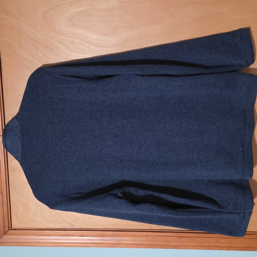 NEW Eddie Bauer Blue Heather Quarter-Zip Sweater L - Picture 4 of 5